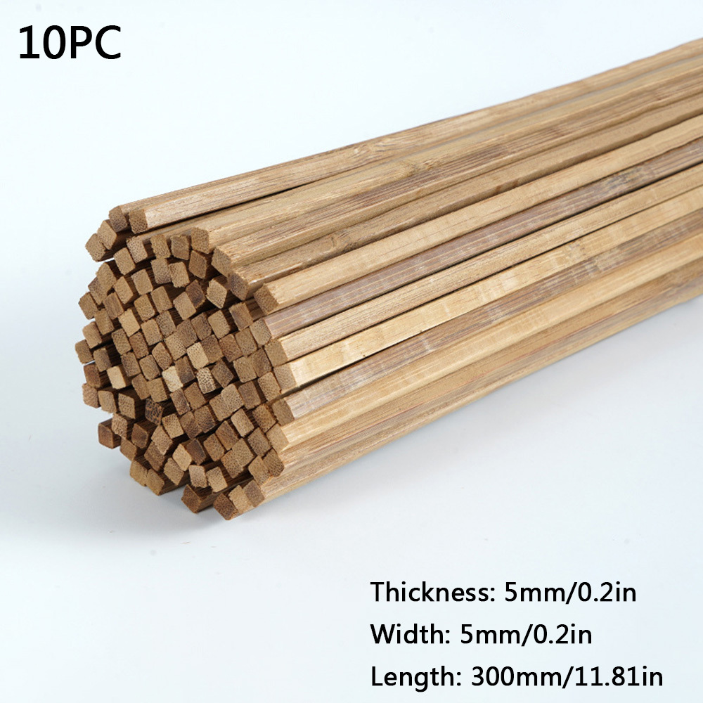 100PCS Round Bamboo Stick Rod Pieces Dowel Building Model Craft Kids Toy  House 