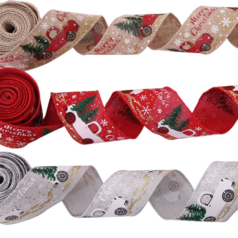 New Printed Ribbon Christmas Ribbon Christmas Tree - Temu