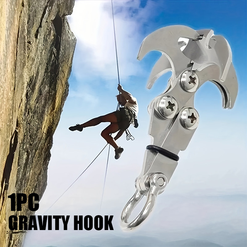 2pcs Rock Climbing Hook Flying Tiger Claw Grappling Claw Camping Survival  Hook Outdoor Grappling Hook Folding Survival Claw Camping Claw Tools Travel