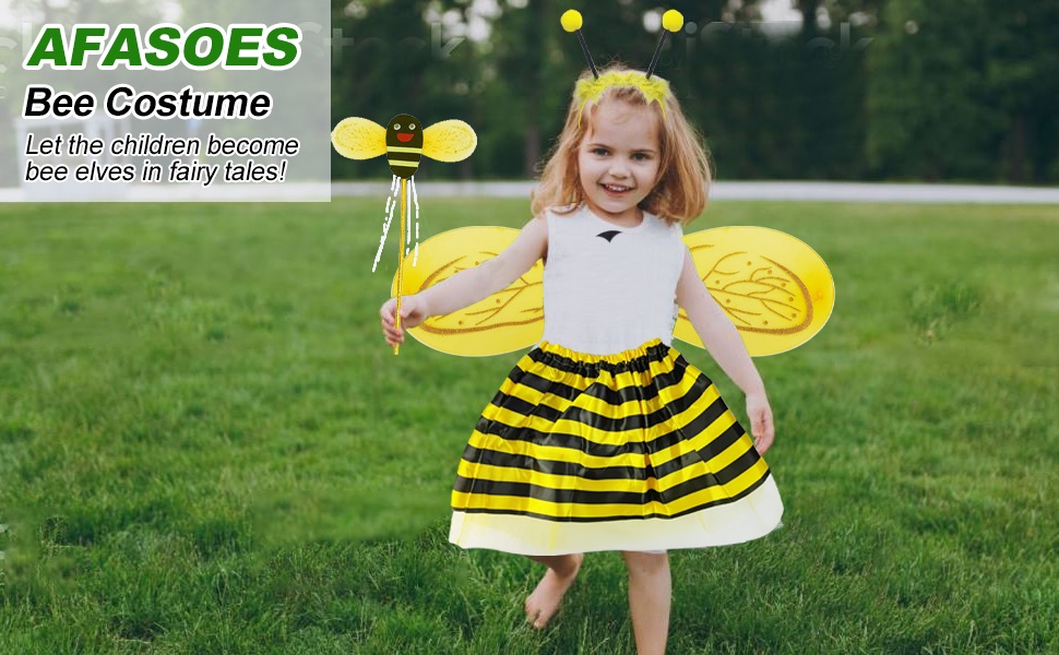 Disfraz Abeja Infantil: vestido, alas y diadema