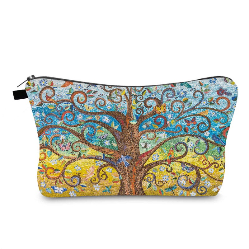 Tree Of Life Makeup Bag Sun Moon Stars Cosmetic Bag Aesthetic