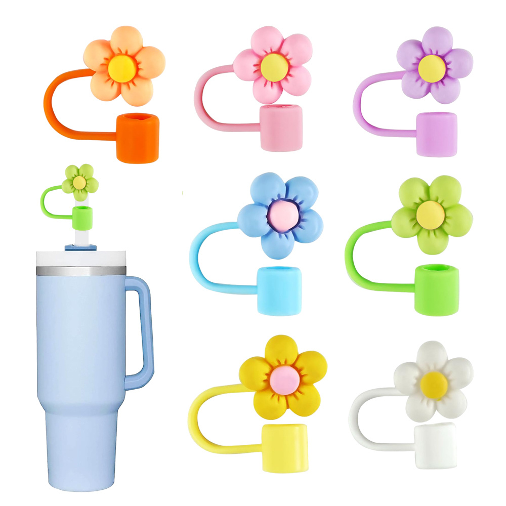 Cute Straw Covers For Stanley Cups, Straw Topper Accessories For Stanley,  Colorful Flowers Straw Protectors Tips Cover, For Reusable Drinking Straws  - Temu Croatia