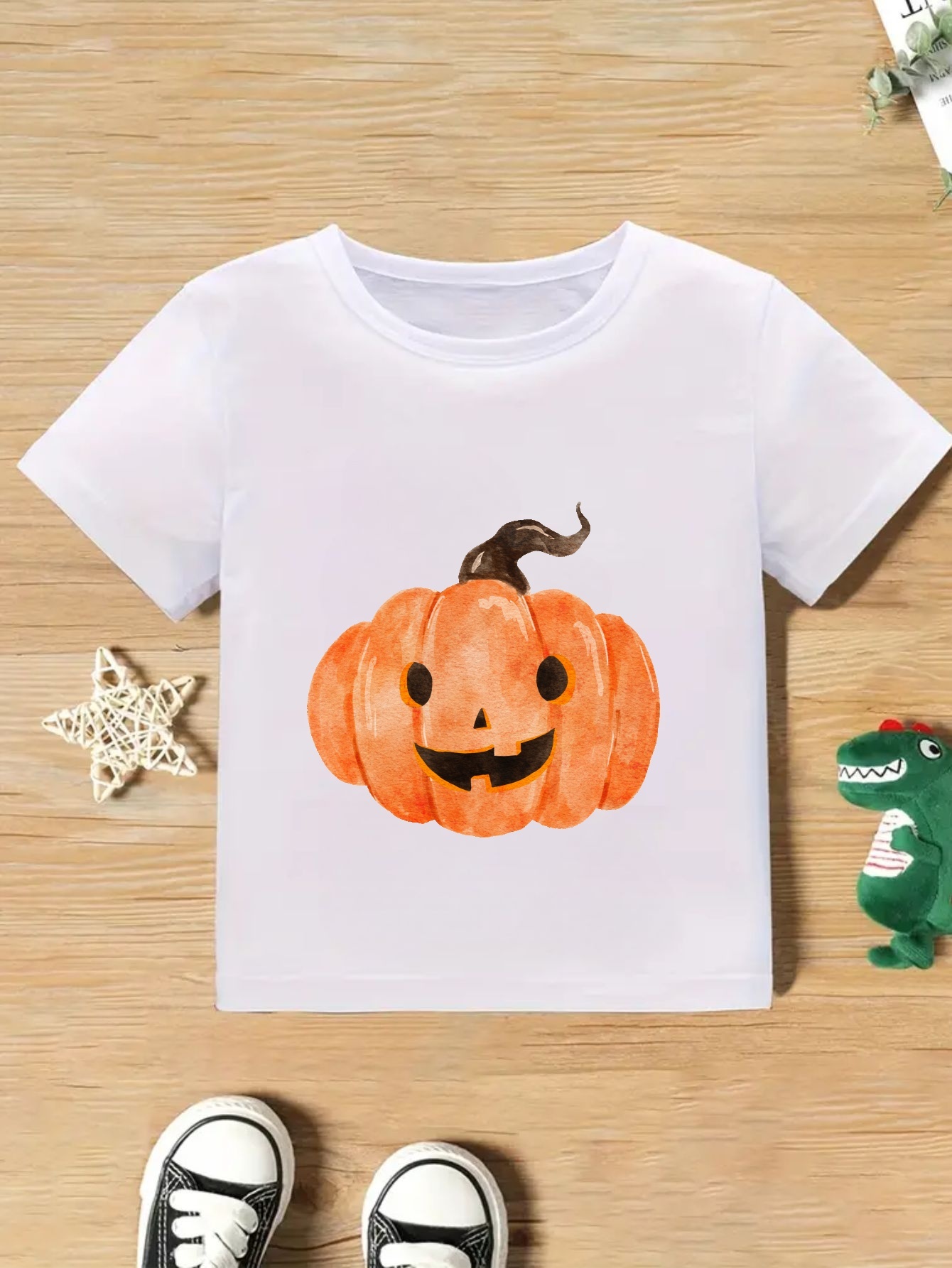 Cute Pumpkins Pattern Kids T Shirt Halloween Style Short Sleeve Top Boys Tee  For Summer - Kids' Fashion - Temu