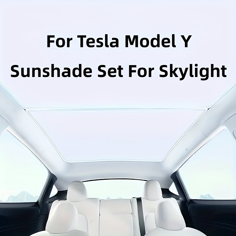 Sun Shades Glass Roof Sunshade Front Rear Sunroof Skylight For Tesla Model  3 Y Insulation Canopy with Electrostatic Adsorption - AliExpress