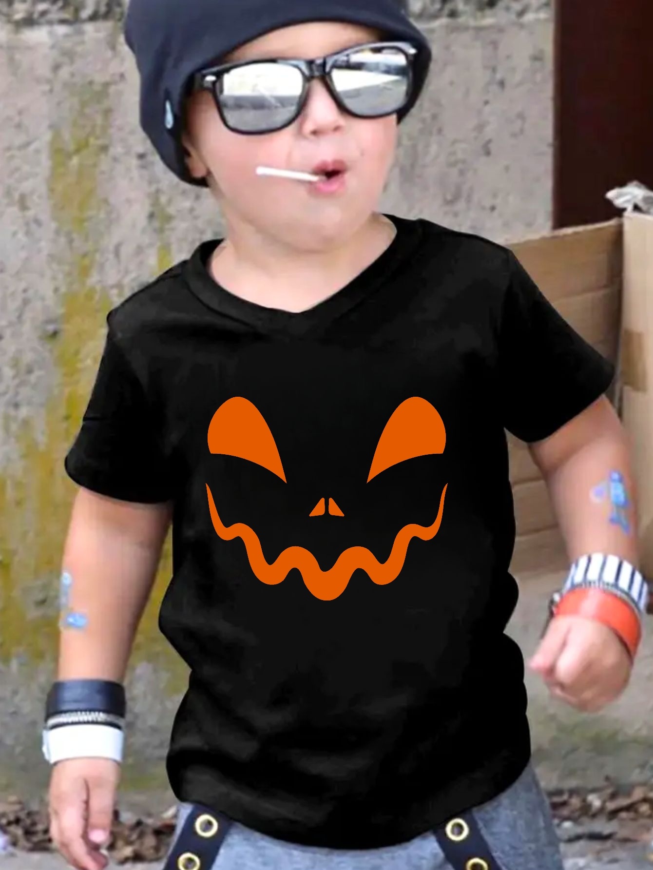 Camiseta Negra Estampada Niño - Baby Bambino