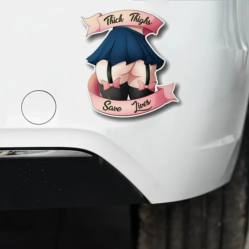 Thick Thighs Thin Patience - All Weather Decal, Vinyl Sticker, Car, Laptop,  Truck, Toolbox, Window, Tumbler, Boat, tag etc (5x5, White Holographic)