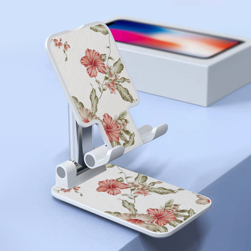 

Pink Flower Mobile Phone Stand Desktop Tablet Holder Lazy Bedside Universal Support Foldable Extend Desk Stand For Cell Phone Foldable And Hoisting Multi-function Telescopic For Iphone Ipad Adjustable