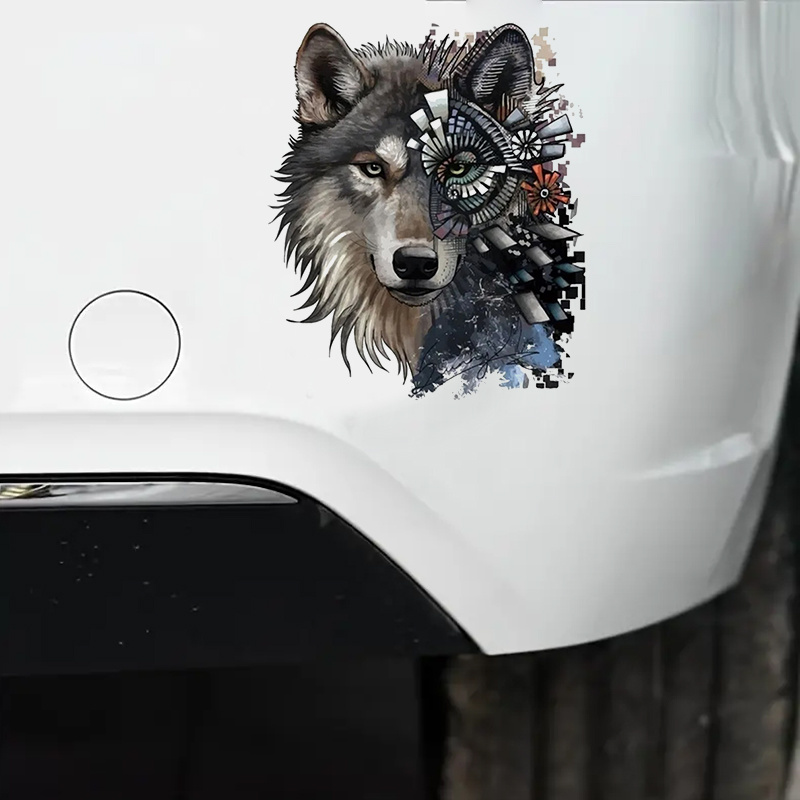 Wolf Head Design Car Sticker Laptop Truck Phone Motorcycle - Temu