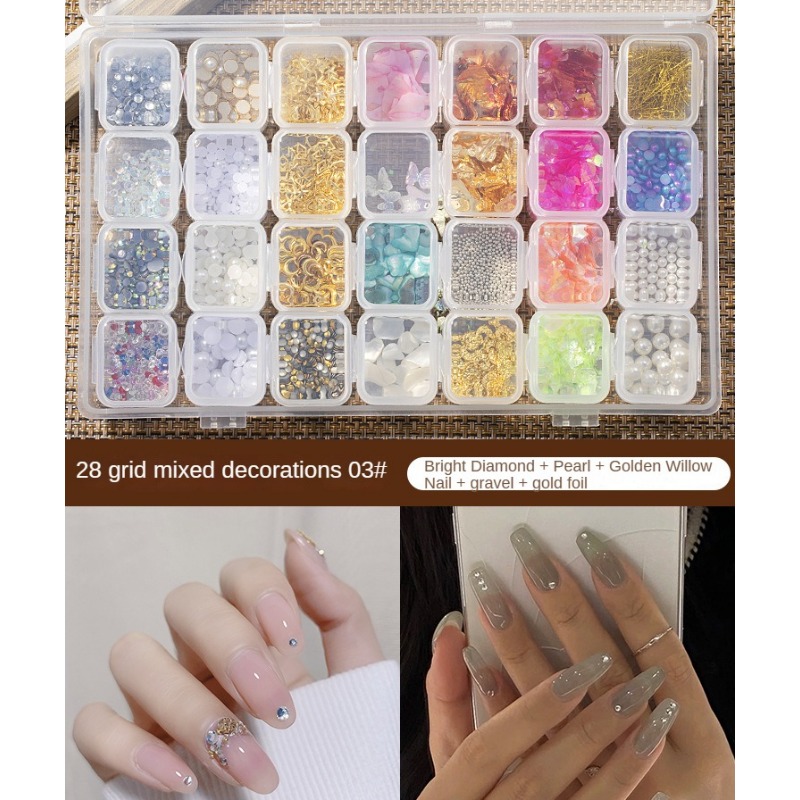 Nail Art Decoration Kit,seashell ,flatback Nail Art Rhinestones