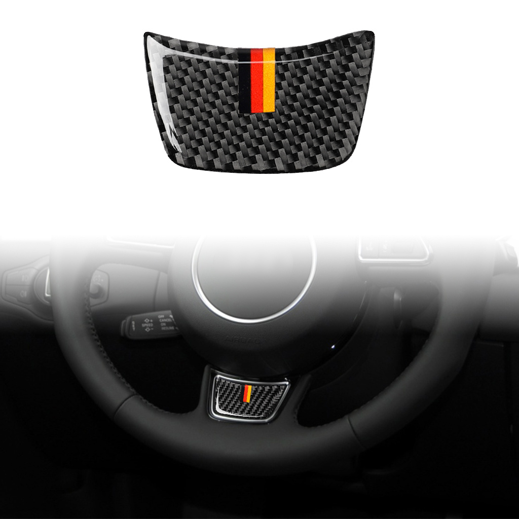 For Audi A4 B8 A5 Interior accessories Carbon Fiber Auto Center Control  Gear Shift Panel Buttons Decorative Stickers Trim Covers