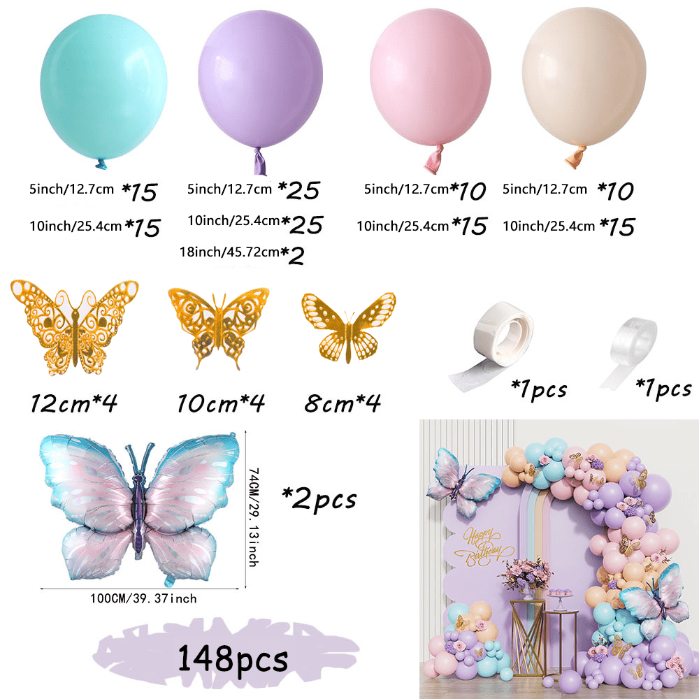 2 Piezas Globos Grandes Papel Aluminio Mariposa Globo - Temu