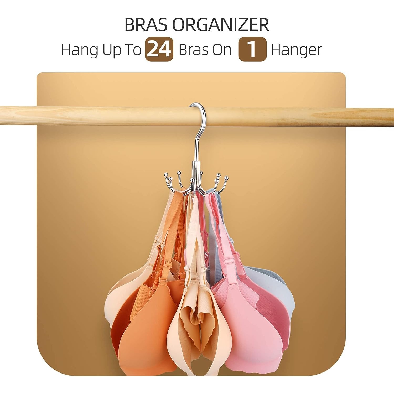 Belt Hanger Belt Rack Closet Accessories Organizer 24 Storage Capacity
