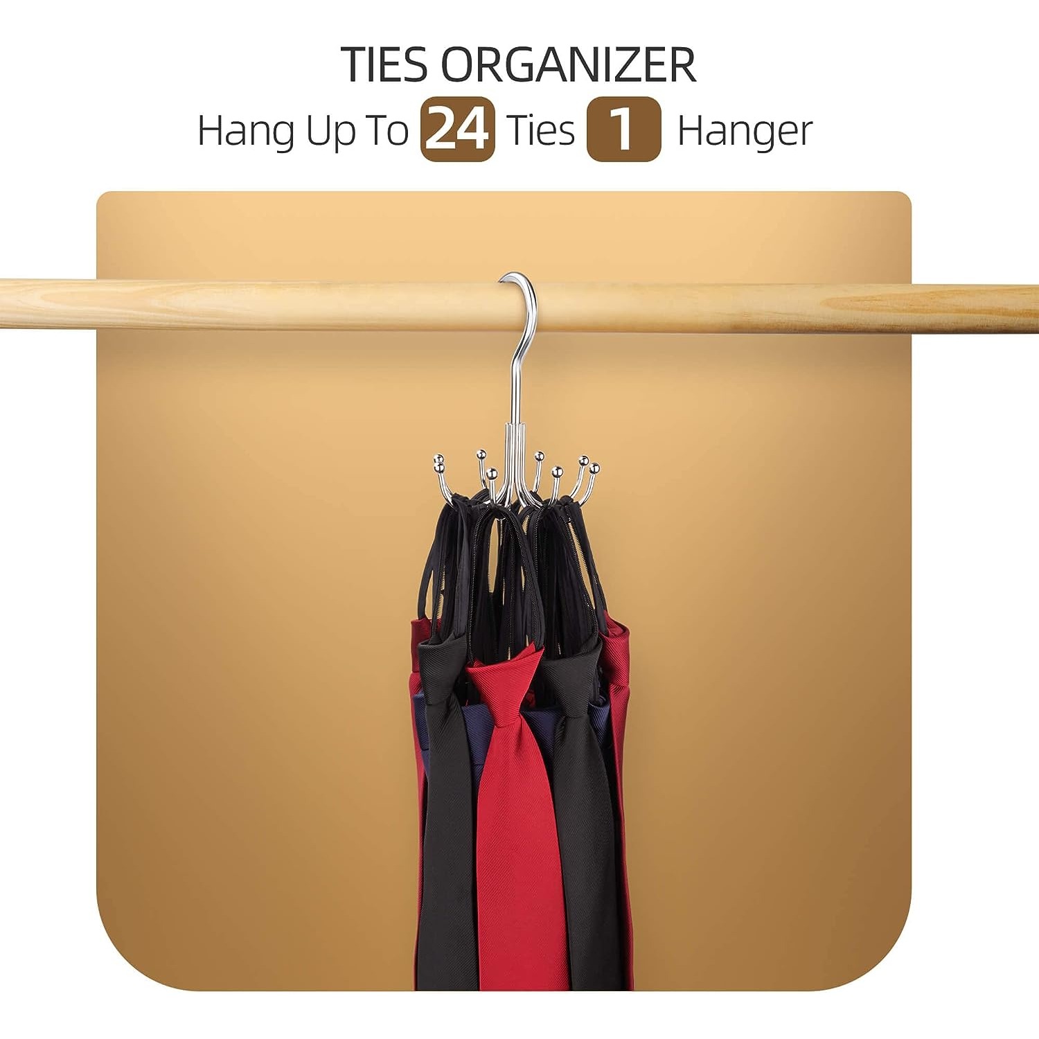 Belt Hanger Belt Rack Closet Accessories Organizer 24 Storage Capacity