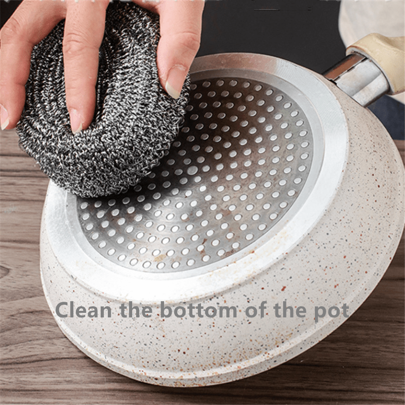 Steel Wire Ball, Stainless Steel Sponges Scrubbers Cleaning Ball, Utensil  Scrubber, Density Metal Scrubber Scouring Pads Ball For Pot Pan Dish Wash  Cleaning For Removing Rust Dirty, Cookware Cleaner, Cleaning Supplies 