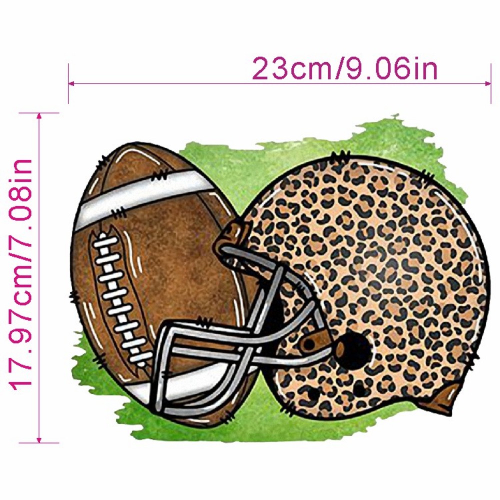 4Pcs Rugby Iron on Patches for Clothing American Football Iron on Transfers  Rugby Football Helmet Love Heart Iron On Decals for Clothes T-Shirts Jeans