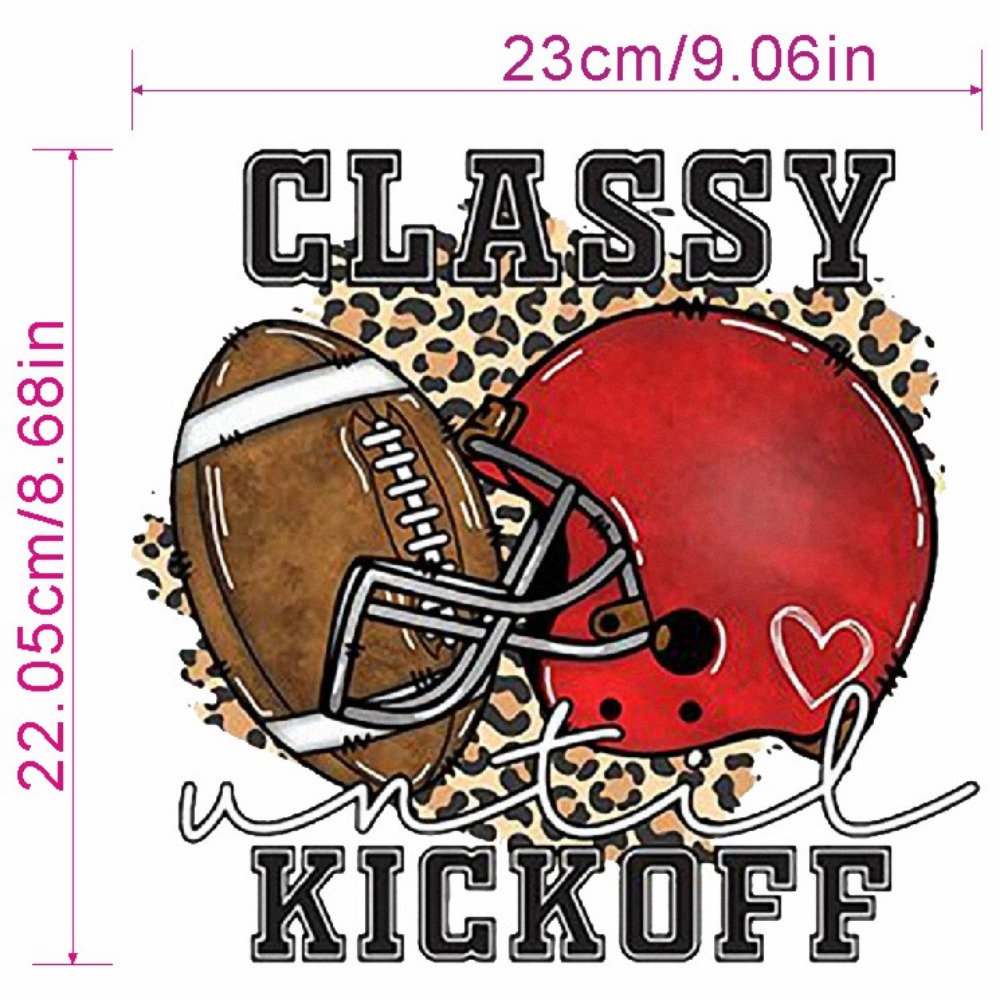 4Pcs Rugby Iron on Patches for Clothing American Football Iron on Transfers  Rugby Football Helmet Love Heart Iron On Decals for Clothes T-Shirts Jeans