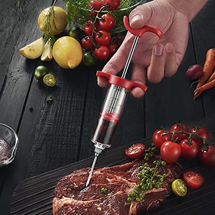 Ultimate Kitchen Tool Set - Meat Injector, Meat Masher, and Garlic