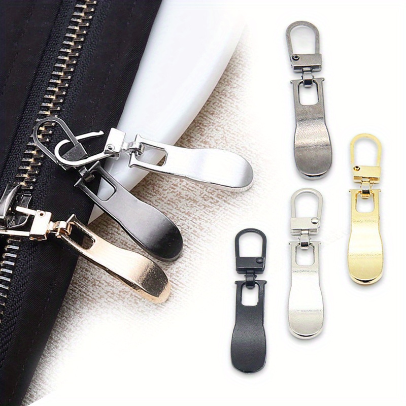10pcs, Zipper Pull Buckle Detachable Luggage School Bag Coat Clothes  Universal Alloy Rubber Jeans Zipper Replacement