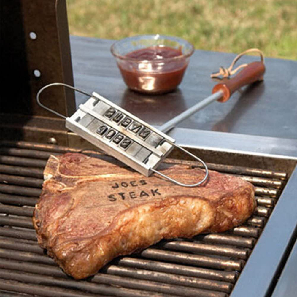 Bbq Branding Iron 55letters Diy Barbecue Letter Printed Bbq Steak Tool Meat  Grill Forks Barbecue Tool Accessories Kitchen Stuff - Temu