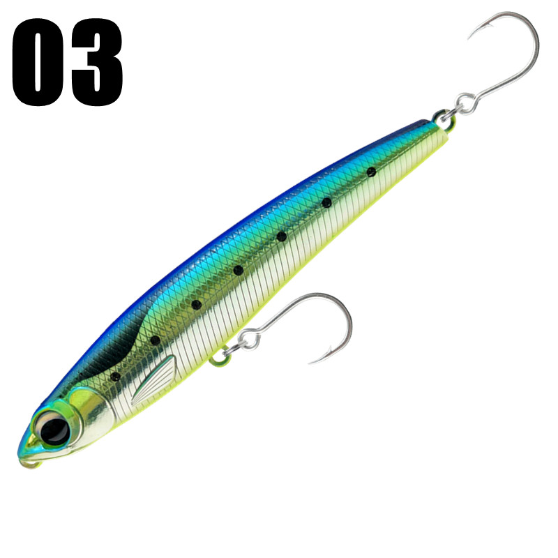  HUFFA Sea Fishing Lure Stickbait Pencil Lure Sinking 110mm 50g  GT Fishing Saltwater Stick Artificial Bait (Color : 01, Size : 110mm 50g) :  Sports & Outdoors