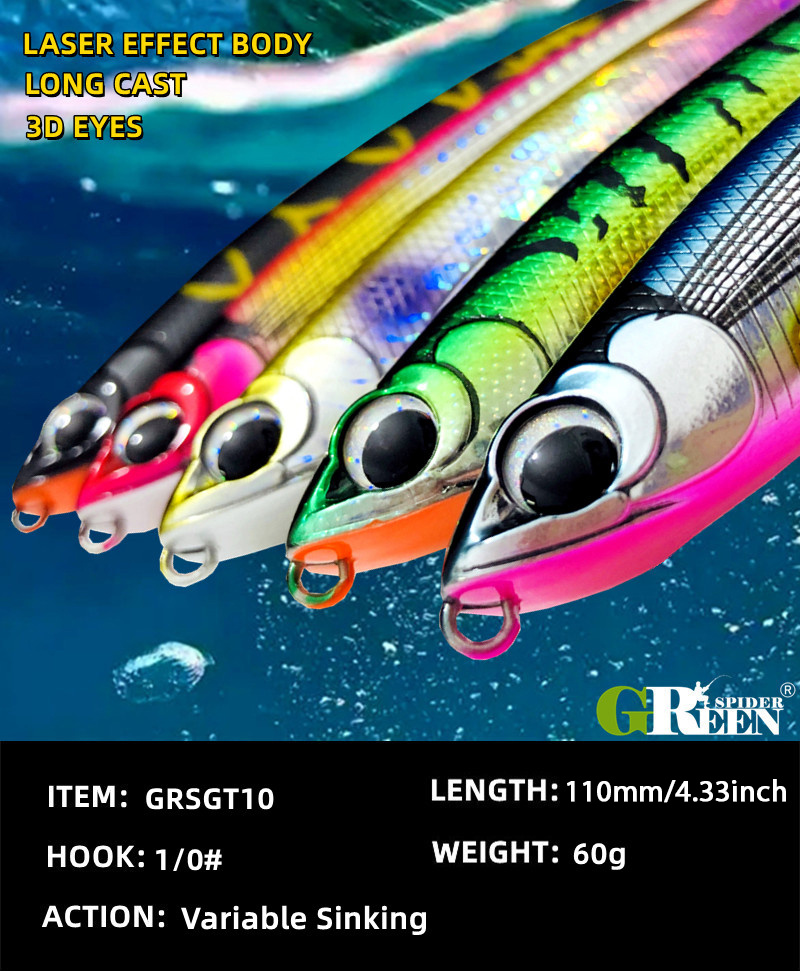 Pencil Fishing Lure Artificial Hard Bait 5x Hook Tuna Sea - Temu