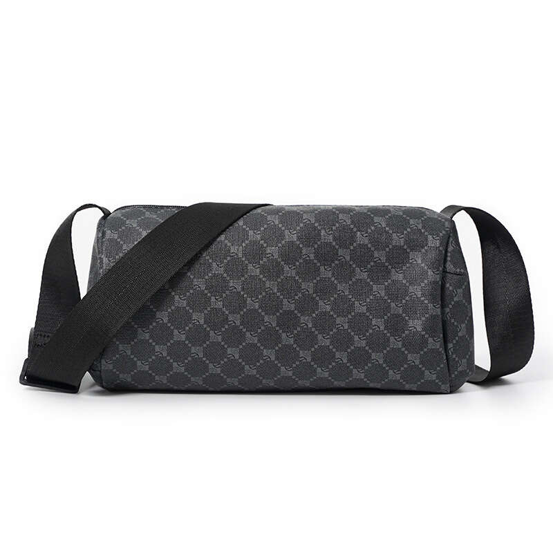1pc New Casual Shoulder Bag Cylinder Shape Bag, Men's Fashion Crossbody Bag  Men's Retro Fashion Bag, Simple Black Bag