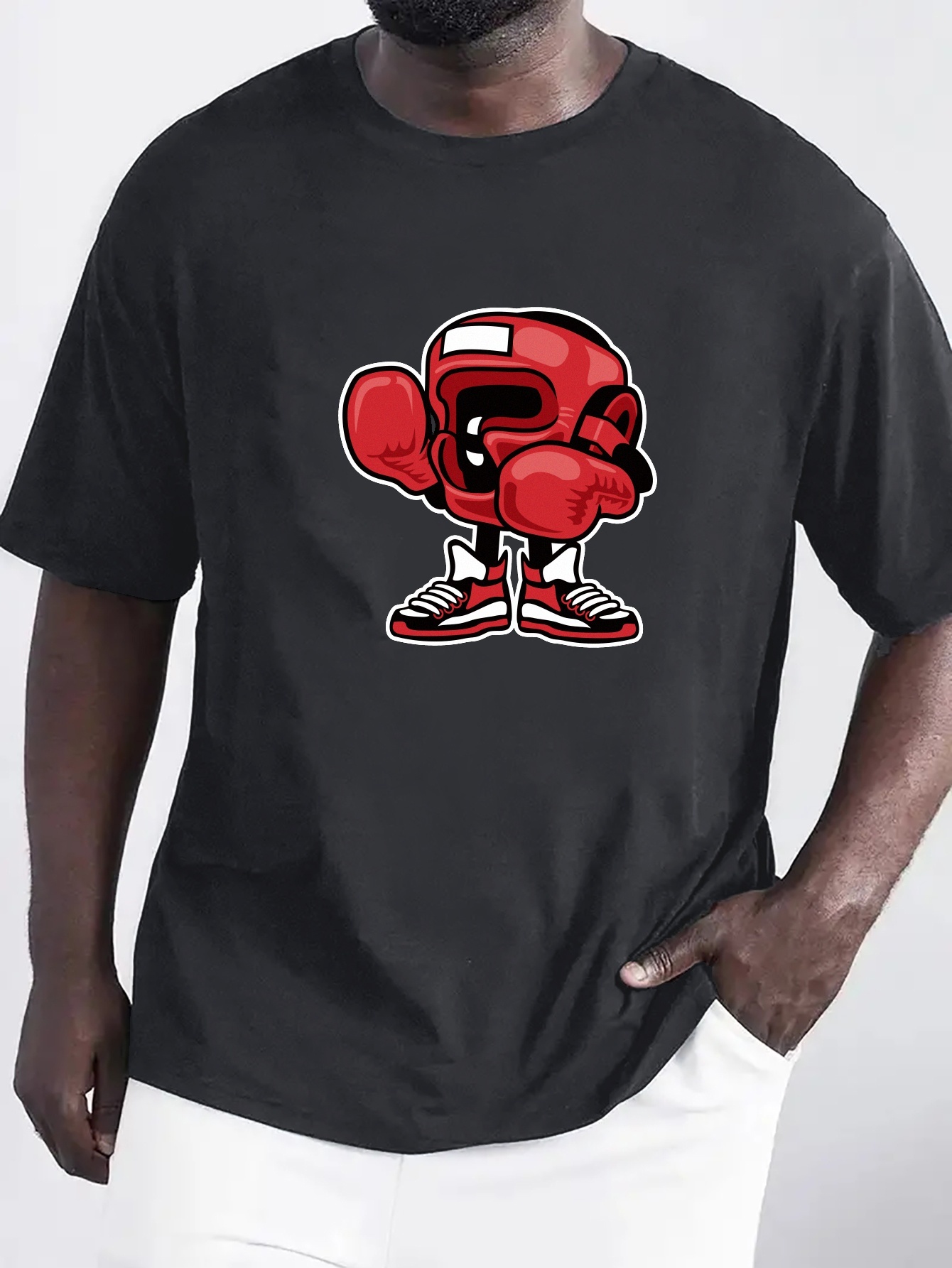 Camiseta con estampado 3D de boxeo para hombre, Tops de manga corta, ropa  informal de gran tamaño, moda de verano - AliExpress