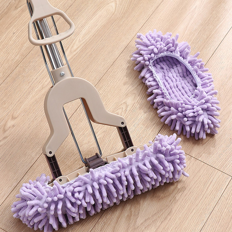 Mop Slippers Shoes Microfiber Cleaning House Mop Slippers - Temu