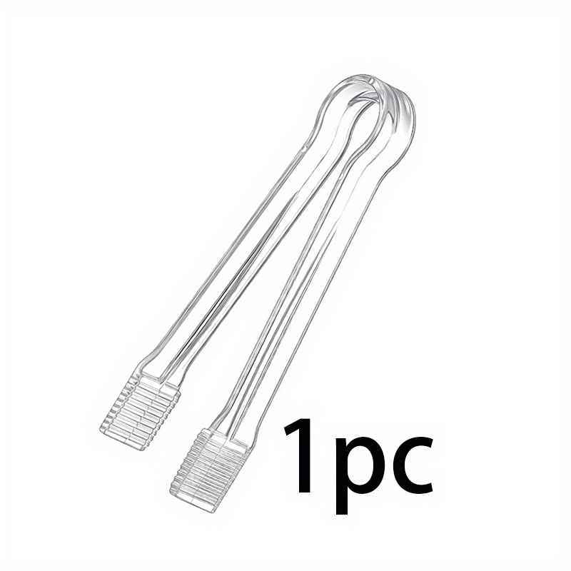 5pcs Serving Tongs Plastic Ice Cube Fruit Bread Steak Salad Dessert Tongs