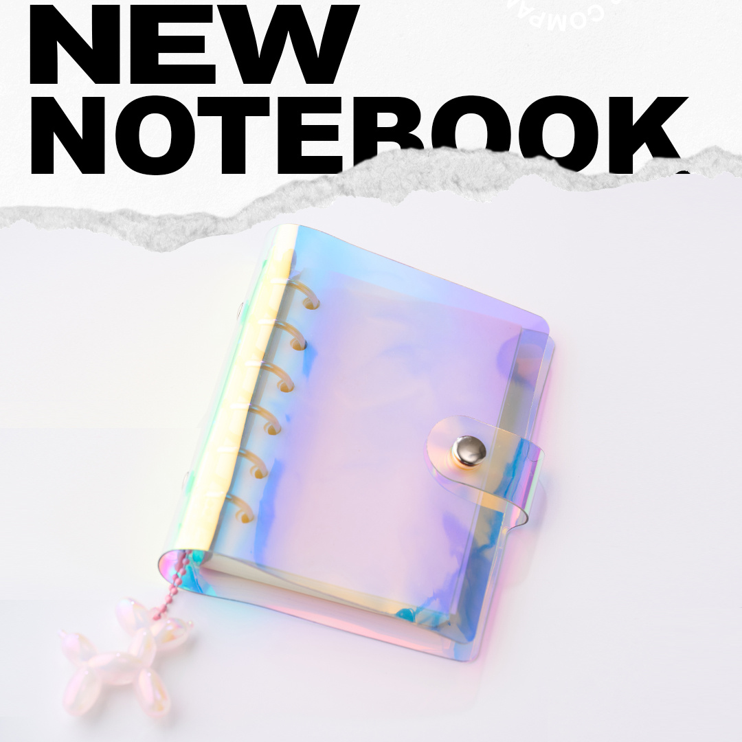 A7 Transparent Pvc Cover Pocket Loose-leaf Binder Notebook Journal