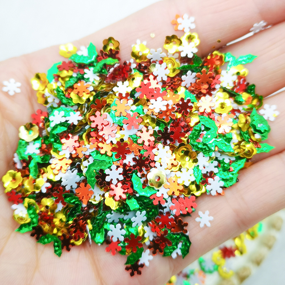 1pc/set Colorful Christmas Nail Art Snowflake Sequins Sparkly Confetti For  DIY Nail Art Jewelry, Makeup For Festival Decors