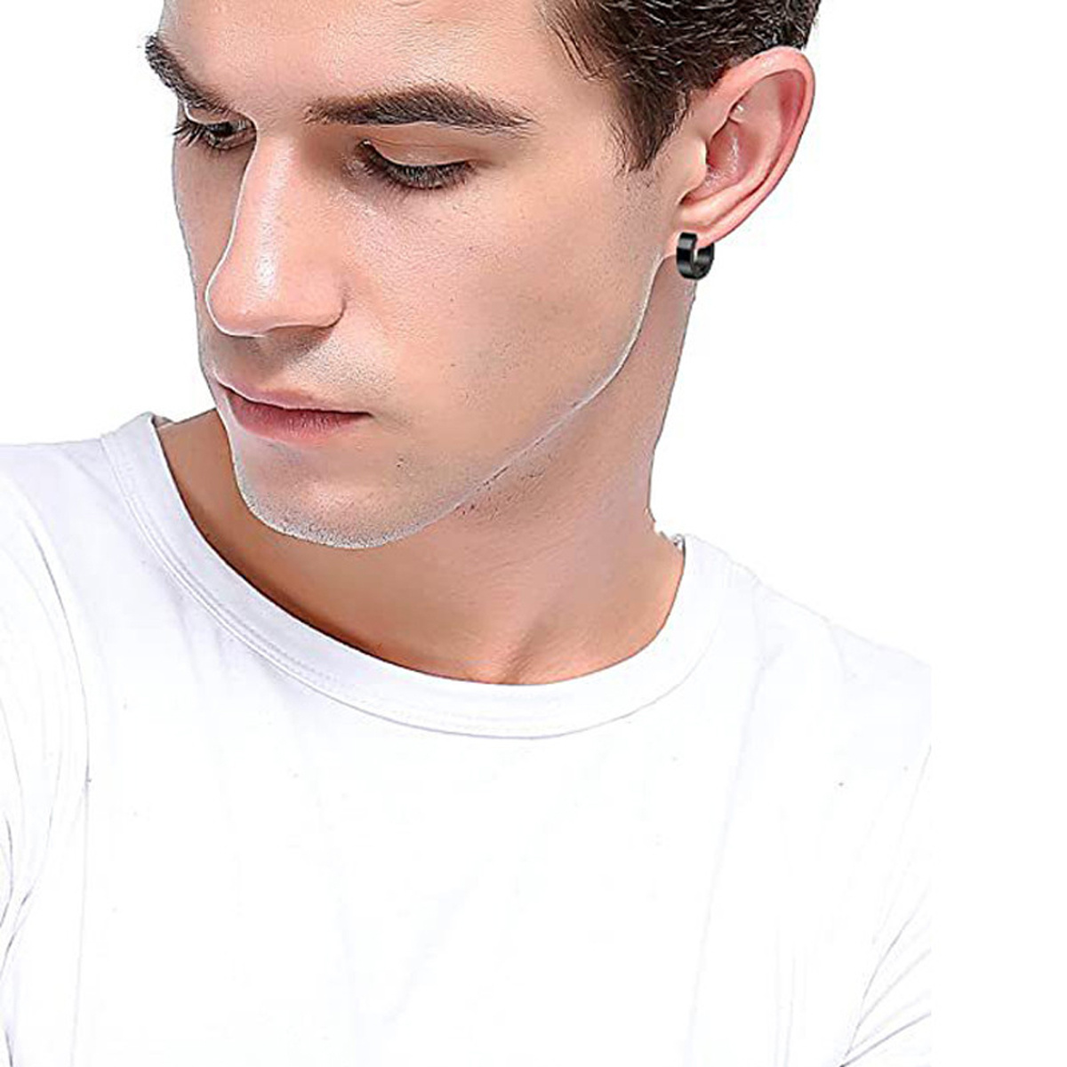 Men Steel Stud Earrings Hypoallergenic Earrings Temu