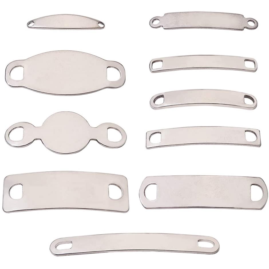 Curved Rectangle Links Charms Metal Stamping Blanks - Temu