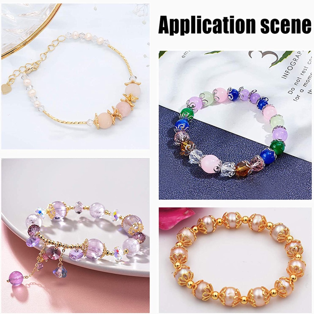 About 2 Colors 8 Styles Flower Bead Hollow Bead End - Temu