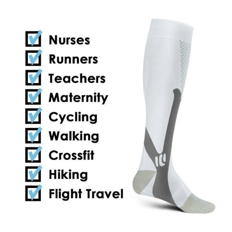 Compression Socks For Women Men Medical Nursing Travel Flight