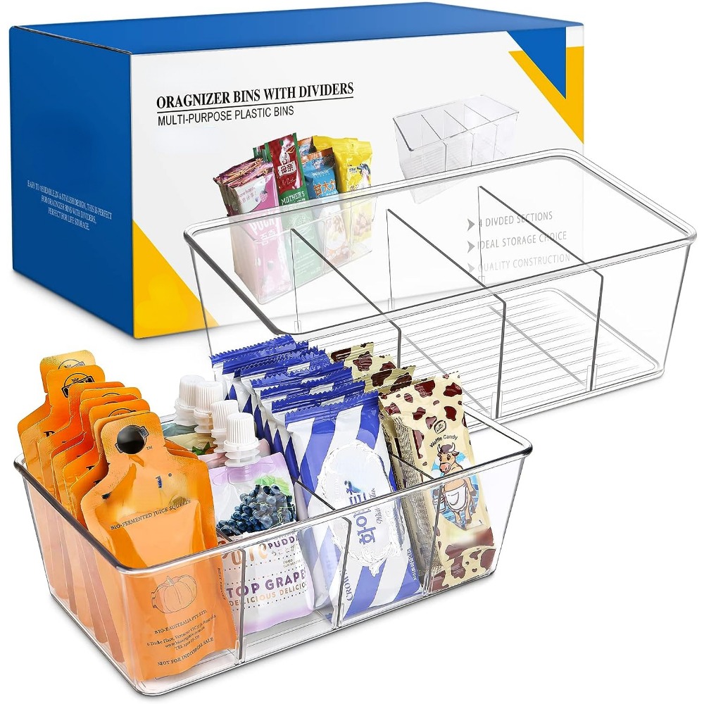 Pantry Organization And Storage Bins With Dividers Perfect - Temu