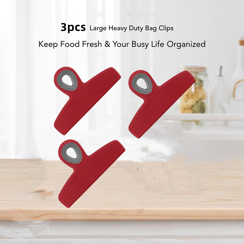 Red Large Heavy Bag Clips Files Clips Large Clips For Food - Temu