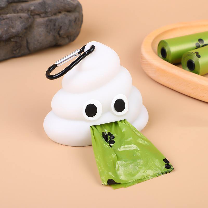 Poop Shaped Dog Poop Bag Dispenser with Clip