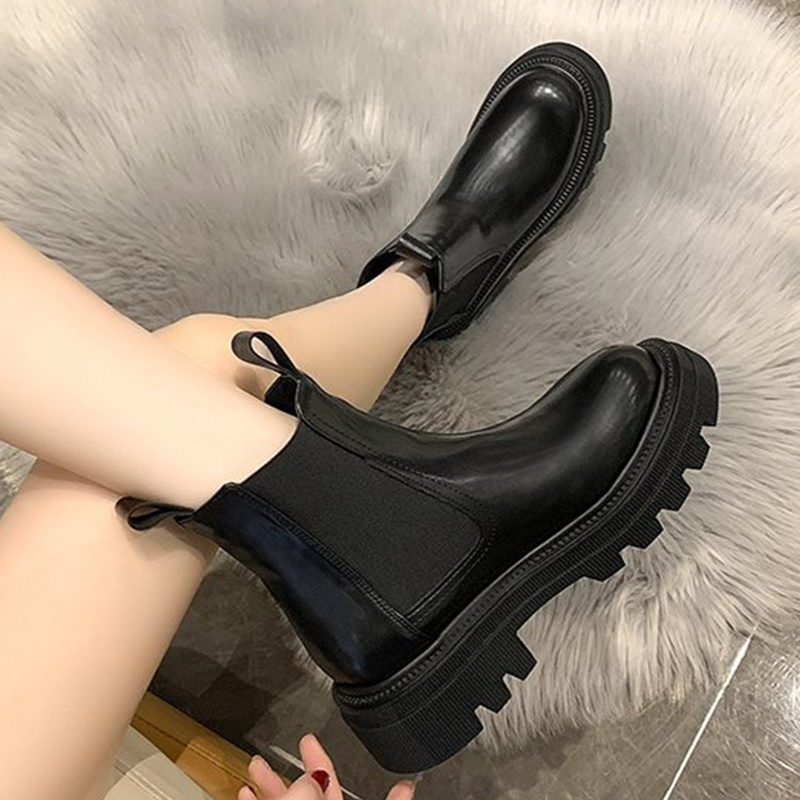 Trendy Solid Color Waterproof Flat Thermal Snow Boots, Casual Versatile  White Chunky Heels Snow Boots - Temu United Kingdom