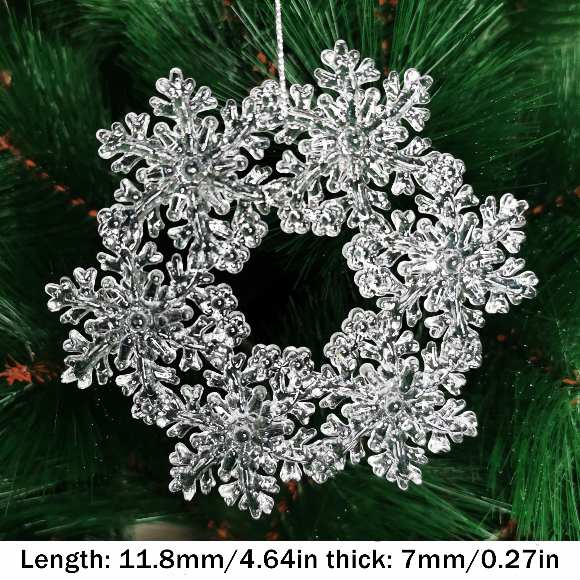 Christmas Snowflake Decoration Clear Plastic Crystal - Temu United Arab  Emirates