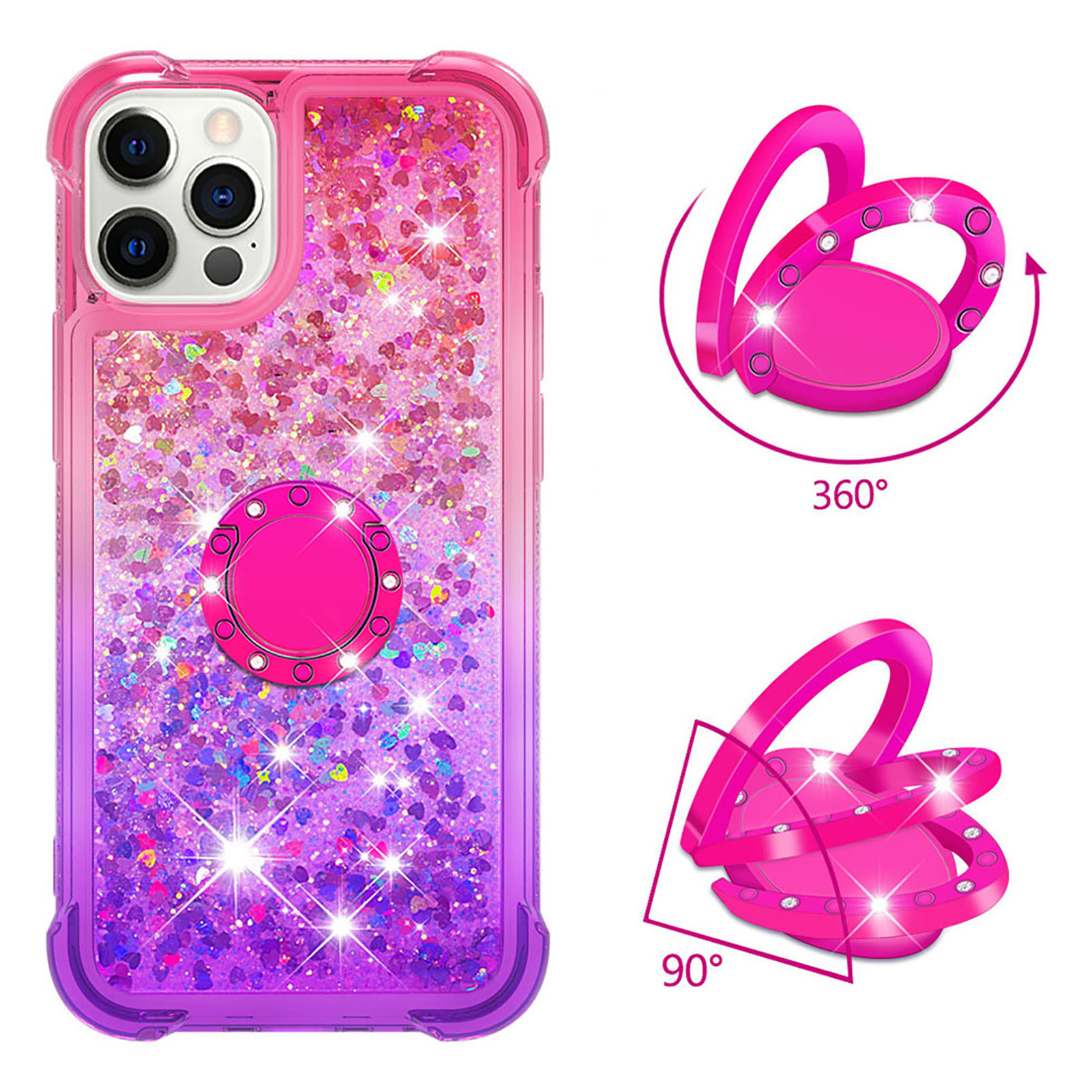 Built in Flowable Glitter Liquid Sturdy Case Fashion - Temu