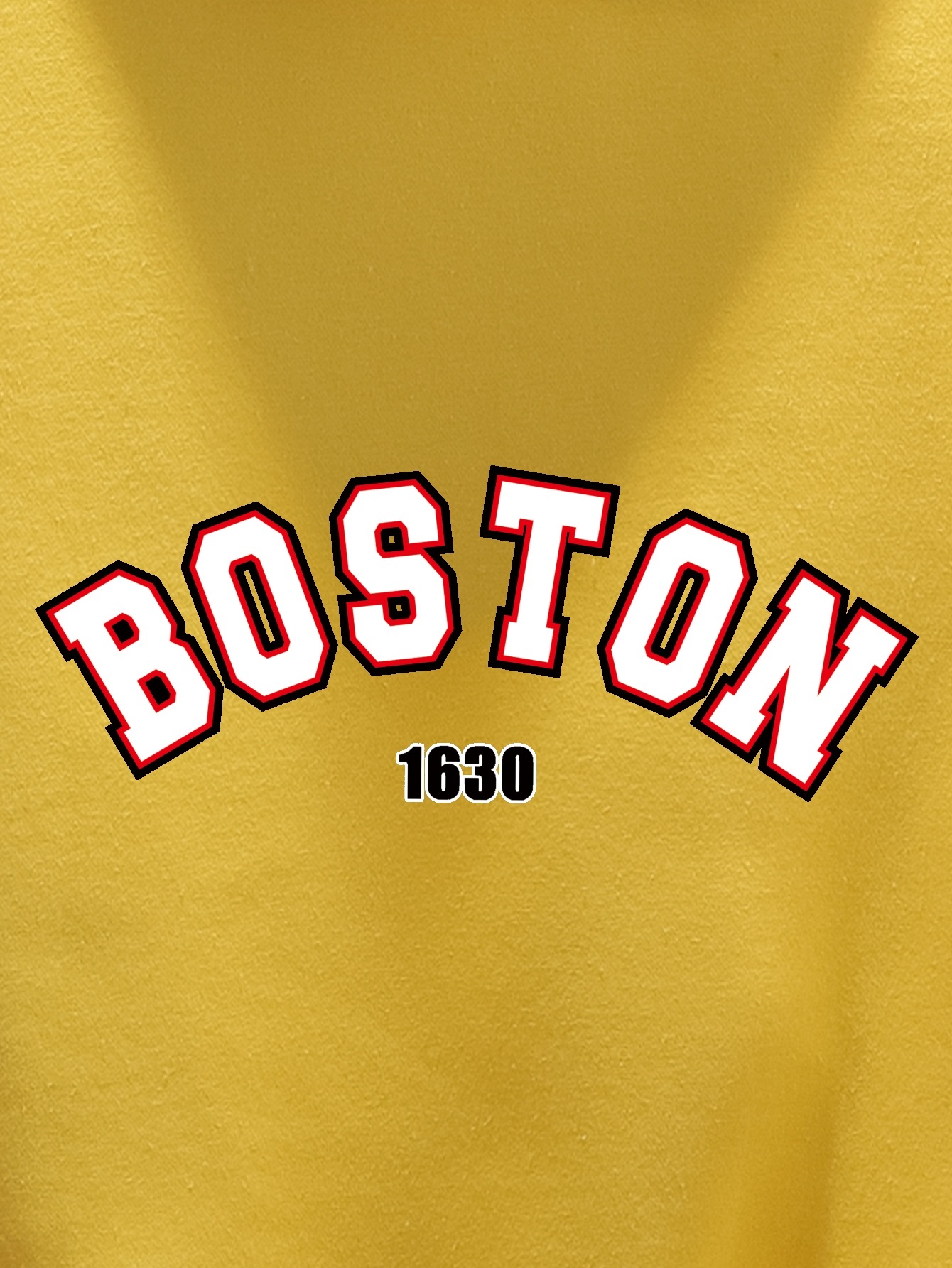 BOSTON 1630 BOX HOODIE - YELLOW - XX-LARGE