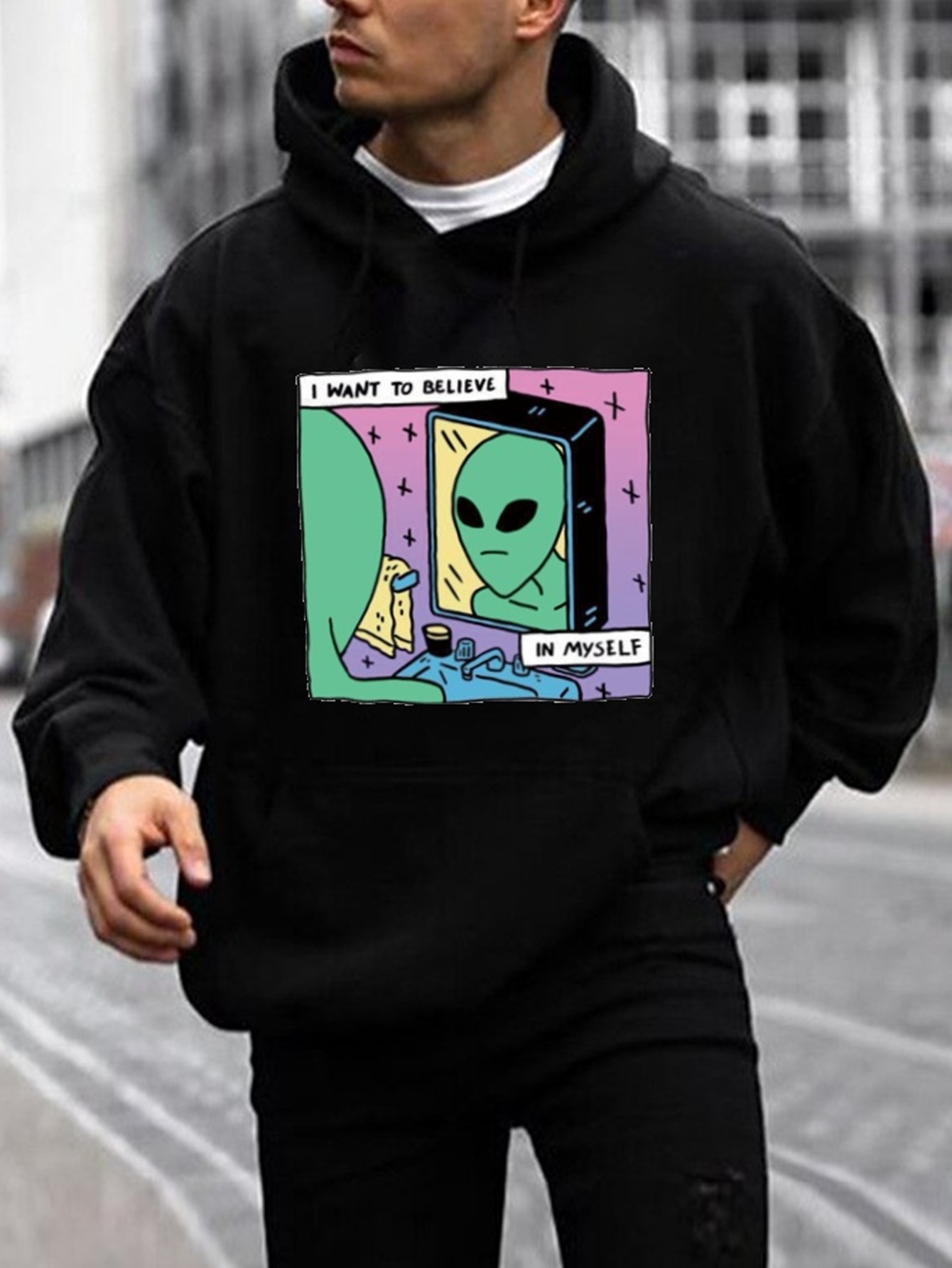 Alien store print hoodie