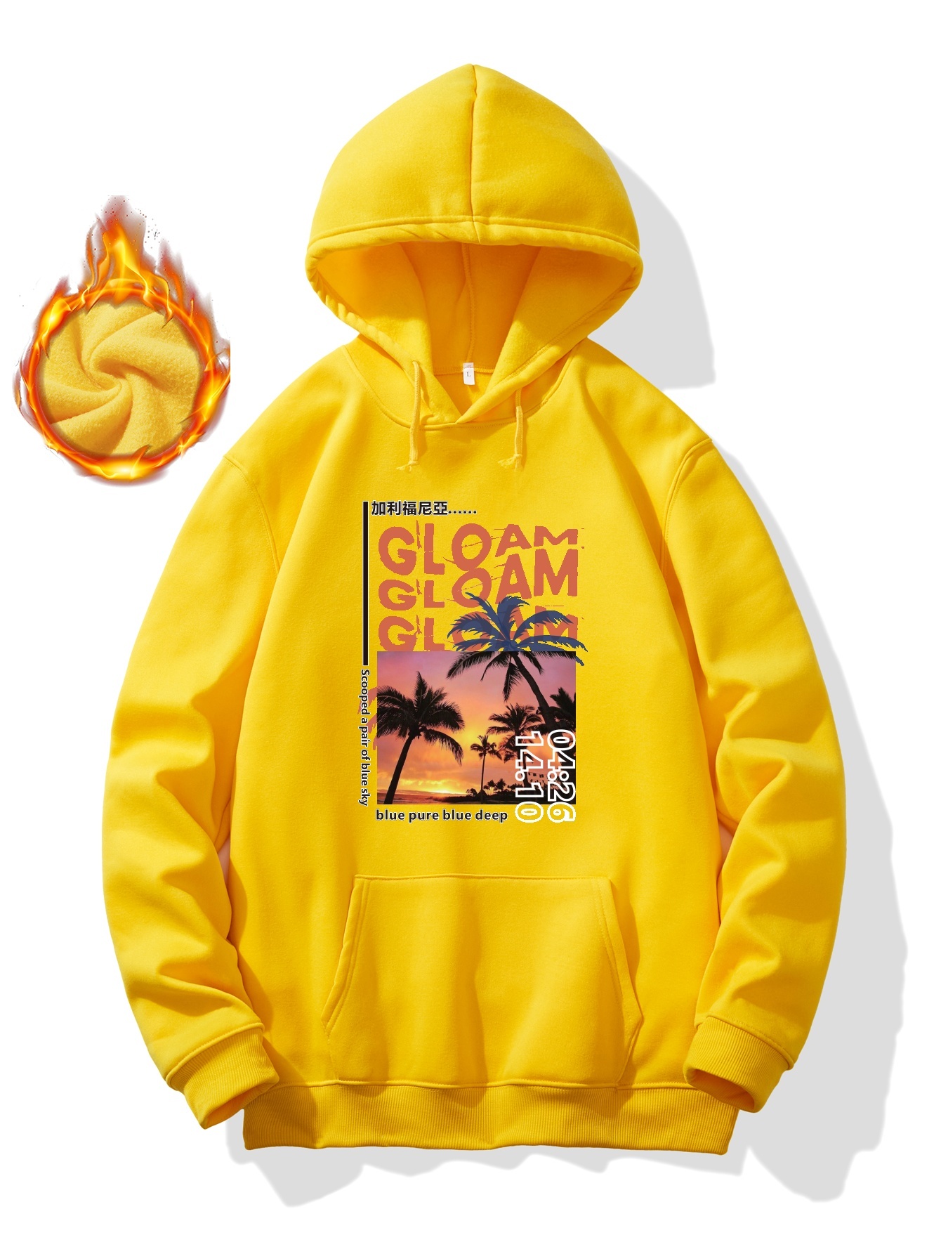 Sunset Beach Coconut Trees Print Hoodie Cool Sweatshirt Men - Temu