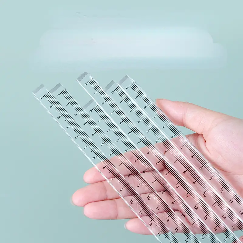 Simple And Transparent Acrylic Ruler Cube Feet Square Rod - Temu