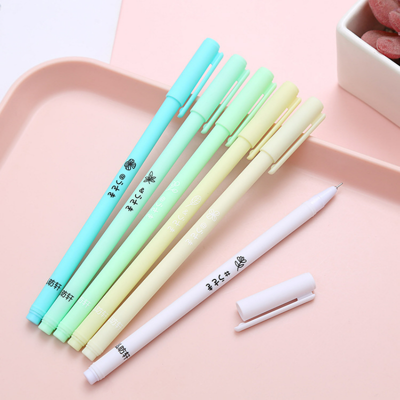 9Pcs/set Morandi Color Gel Pen 0.5mm Refills Rod Kawaii Painting Graffiti  Pen for Student School Supplies Office School Pens in 2023