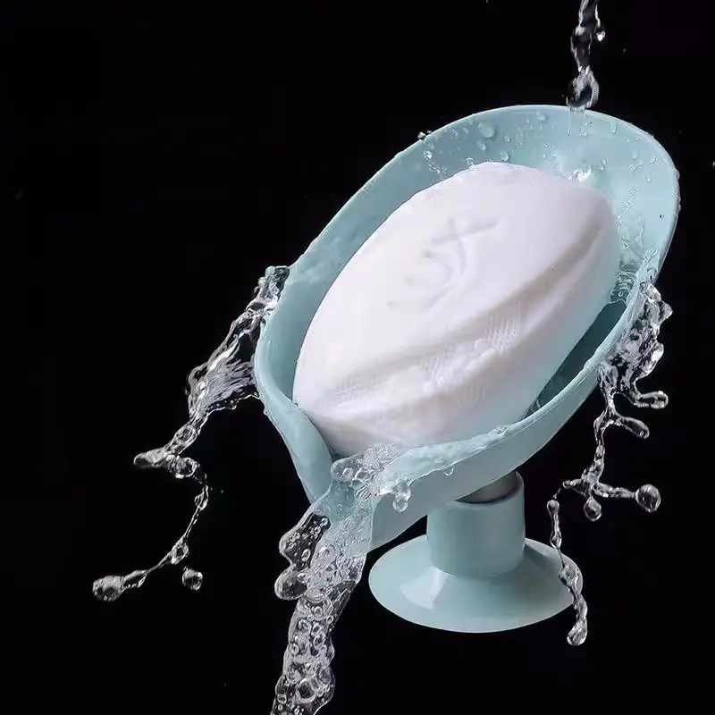 Creative Leaf Shaped Soap Dish Plastic Drain Soap Tray - Temu