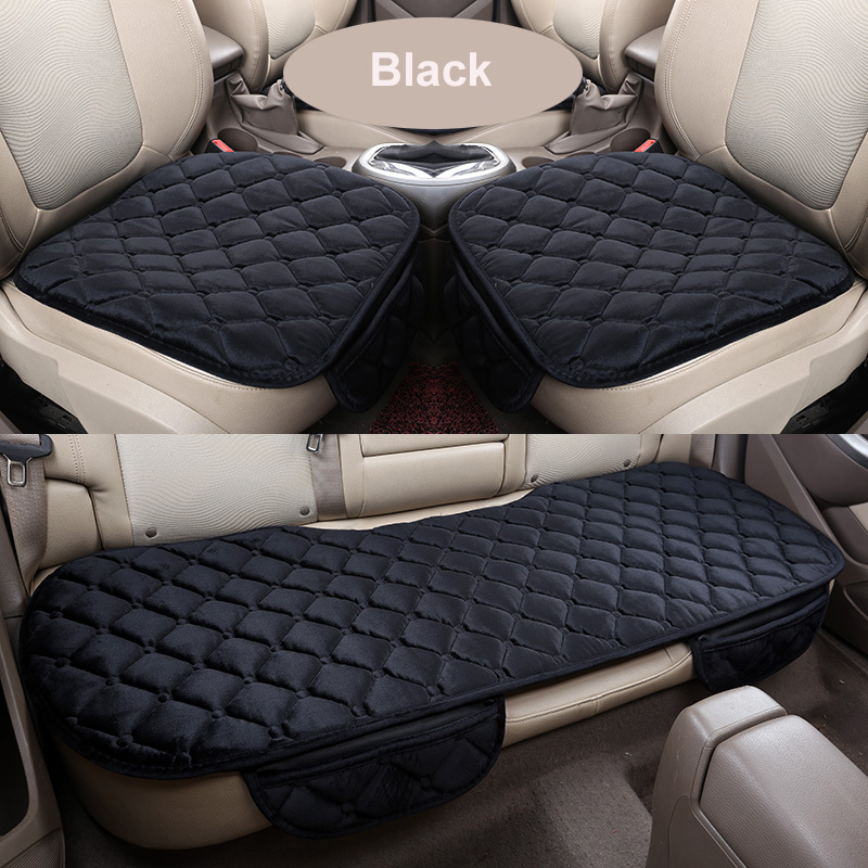 Plush Car Seat Cushion Cover Auto Warmer Seat Pad Velvet - Temu
