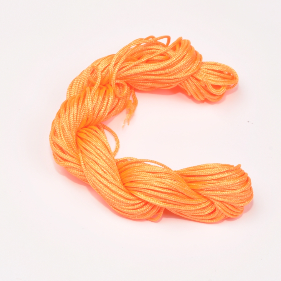 1MM Parachute Cord, Orange Color Braided Knotting Cord, Shamballa Beading  String-100 Yards Reel 
