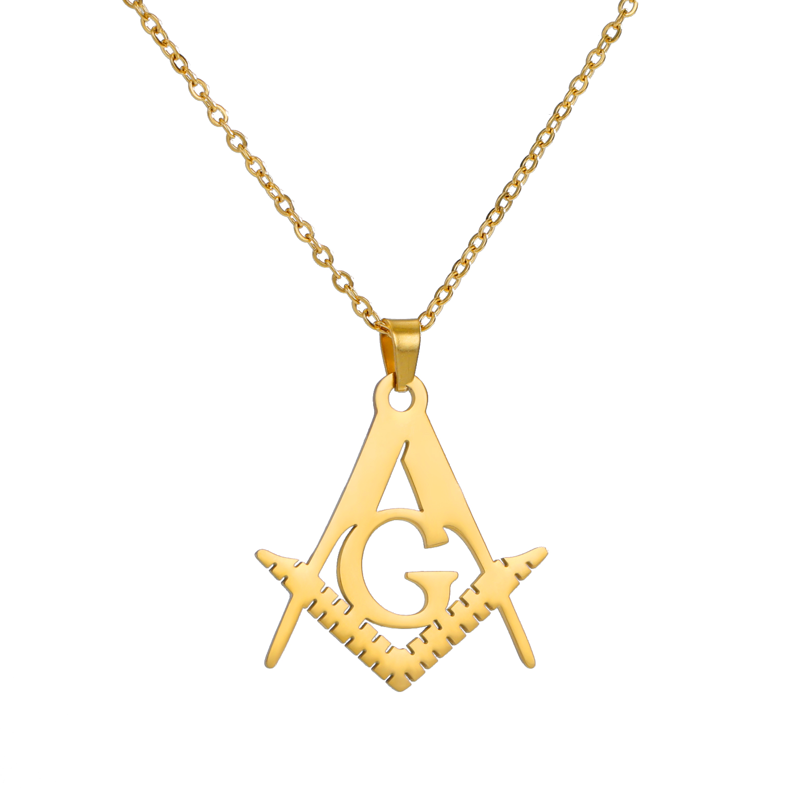 Gold masonic store pendant